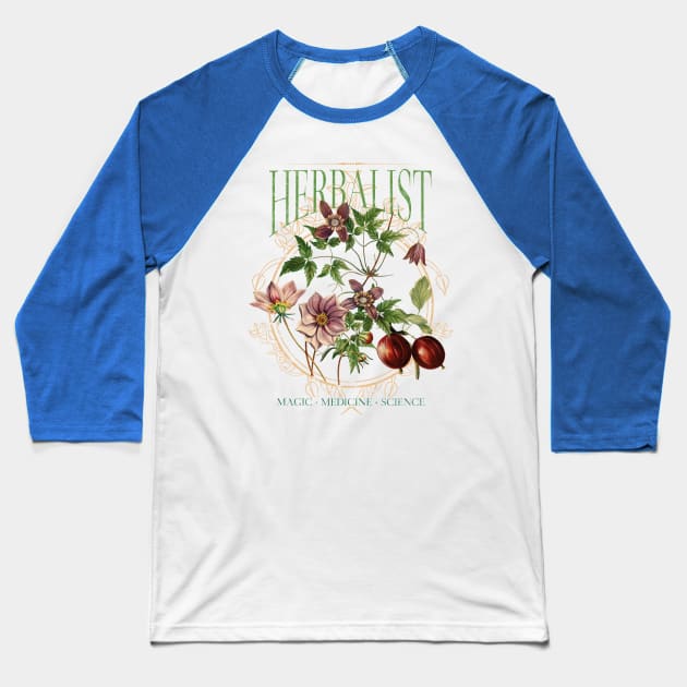 Cottagecore Herbology Baseball T-Shirt by LindenDesigns